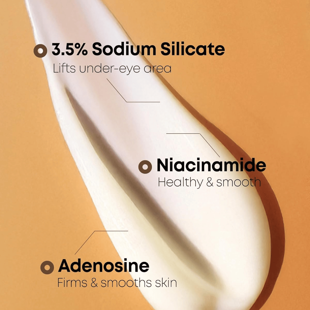 NINE LESS Ever-Youth Dual Effect Eye Cream – contorno occhi  con Sodium Silicate, niacinamide e adenosina