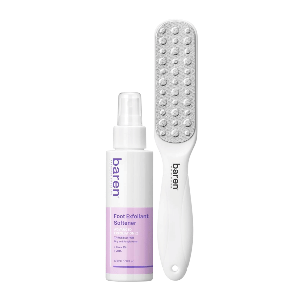 BAREN Foot Callus Eraser Home Set – Foot Exfoliant Softener e lima per piedi a doppia faccia per piedi secchi e callosità