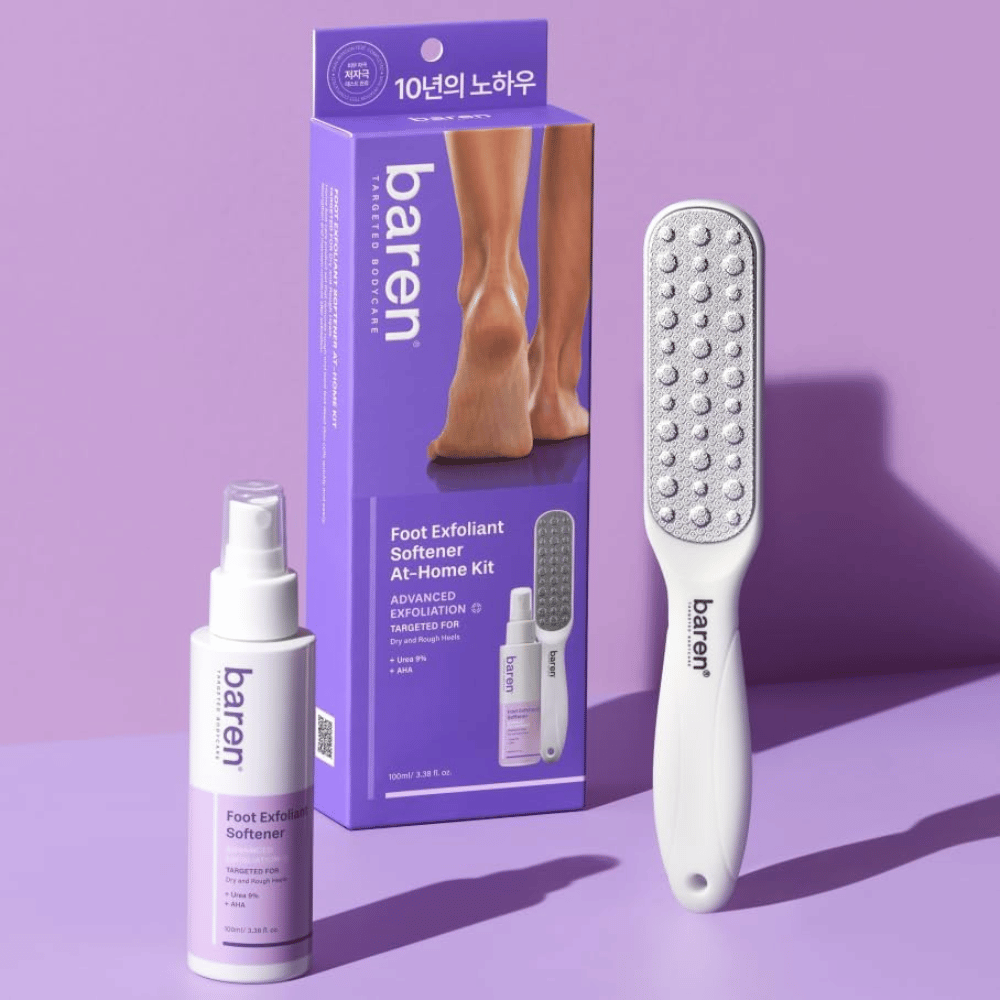 BAREN Foot Callus Eraser Home Set con Foot Exfoliant Softener, lima per piedi e confezione per la cura esfoliante dei piedi