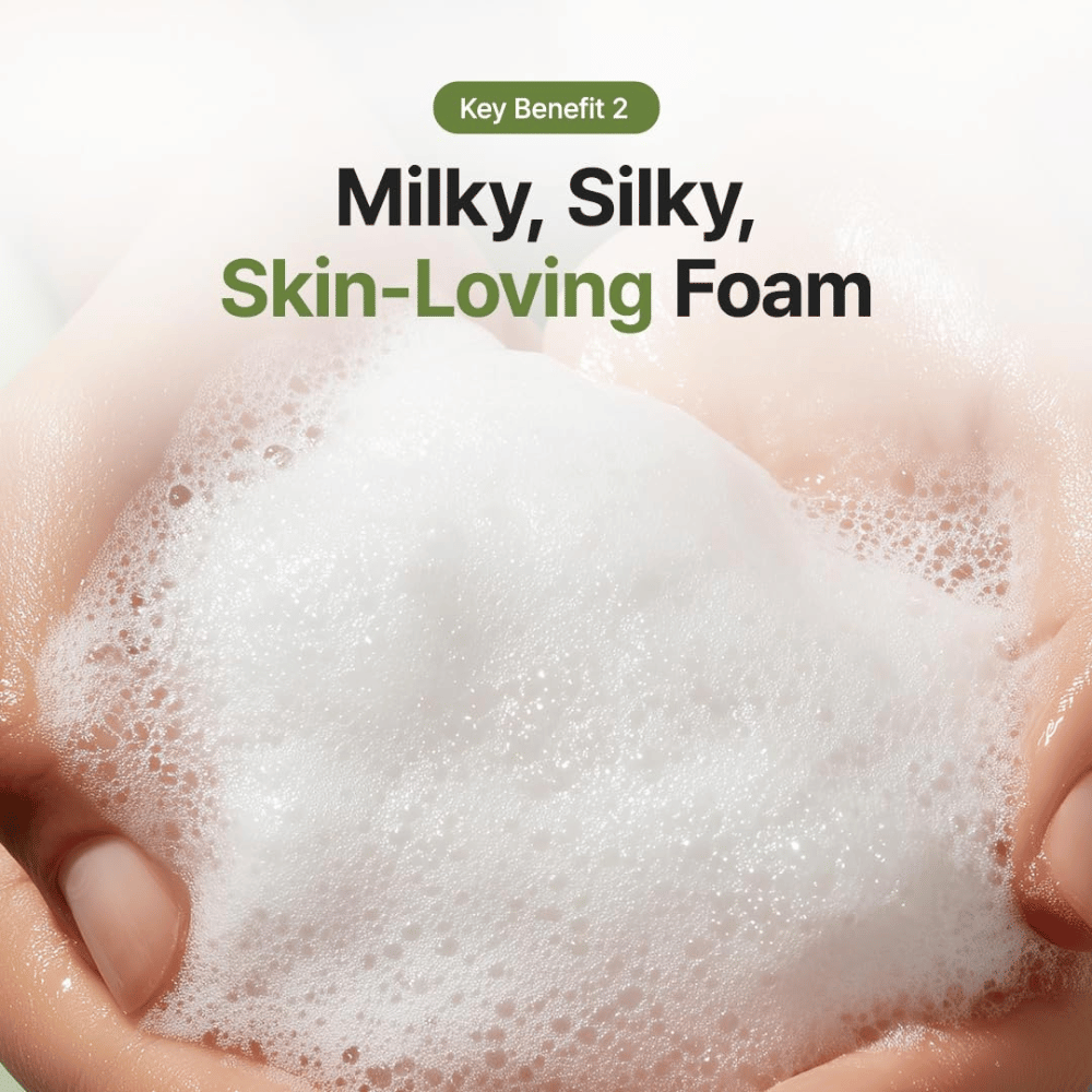 Purito Seoul From Green Deep Foaming Cleanser – schiuma detergente cremosa e morbida per la detergente viso quotidiana