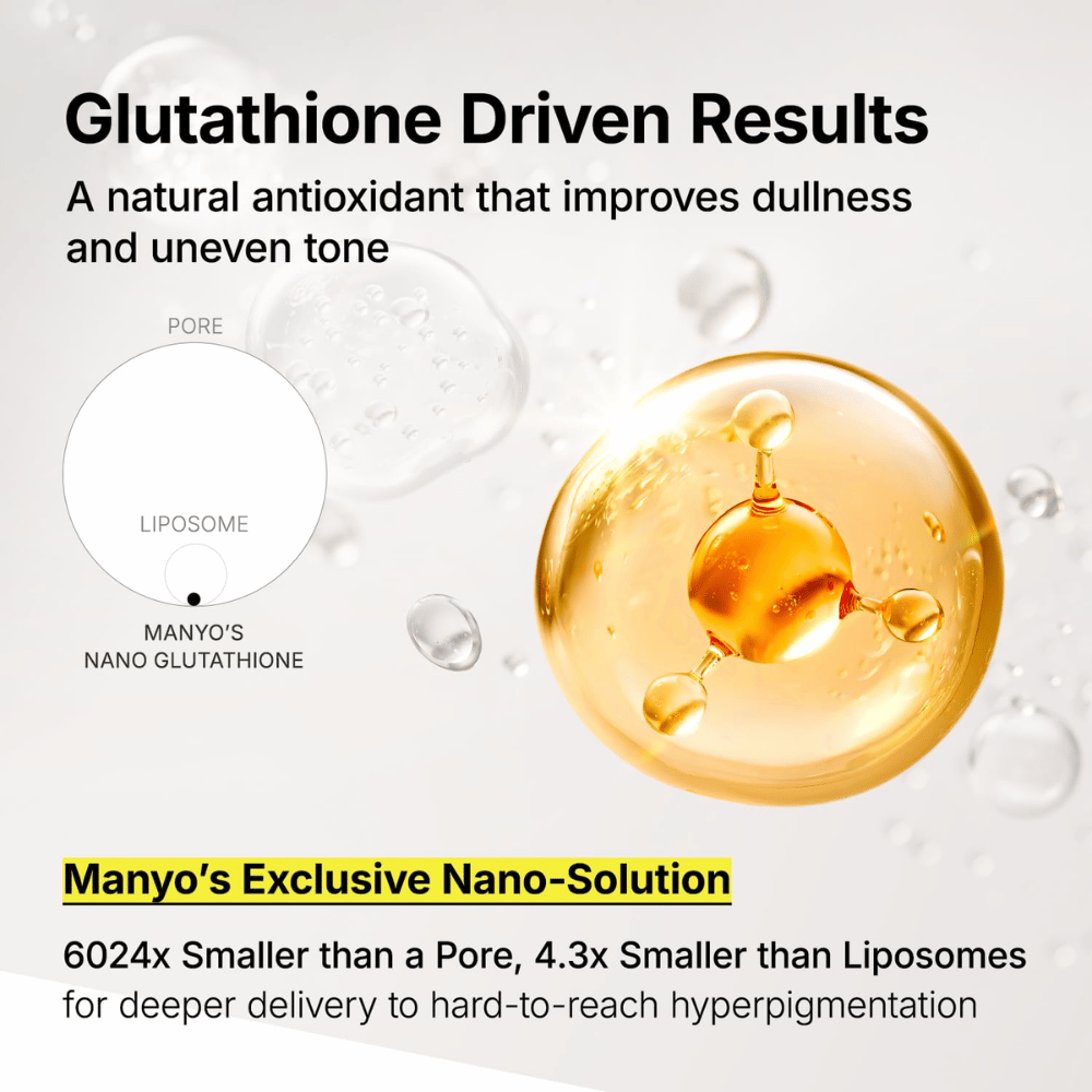 Ma:nyo Glutathione 7 Dark Spot Serum Patch con nano-glutathione per un trattamento ad azione profonda di macchie scure e incarnato non uniforme