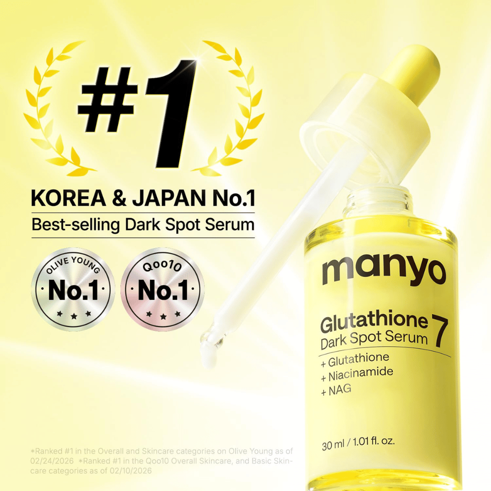 Ma:nyo Glutathione 7 Dark Spot Serum siero pluripremiato contro le macchie pigmentarie con glutatione, niacinamide e NAG