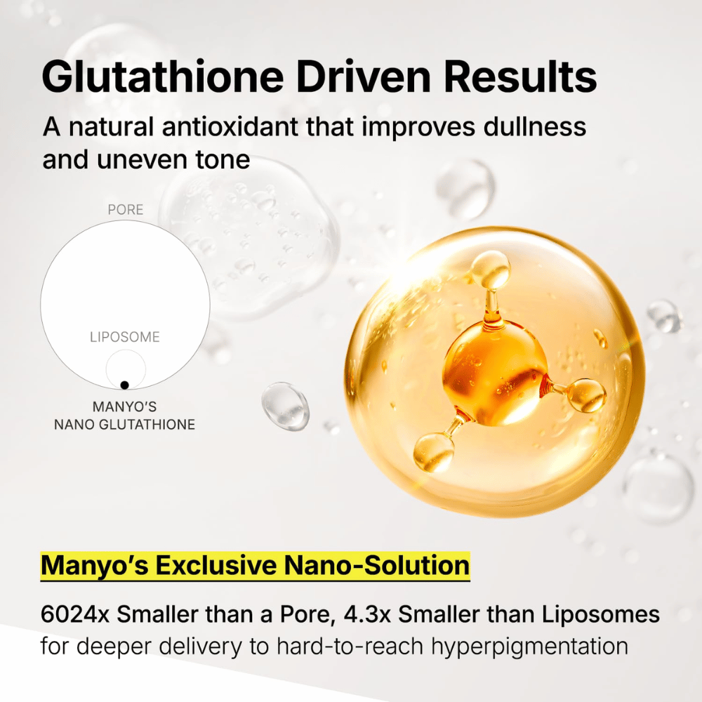 Ma:nyo Glutathione 7 Dark Spot Serum con nano-glutatione per un trattamento profondo delle macchie pigmentarie e della pelle spenta