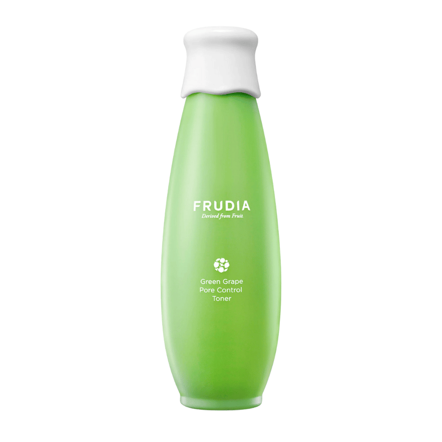 Frudia Green Grape Pore Control Toner – tonico coreano con estratto di uva verde che bilancia la pelle grassa, minimizza i pori e dona una pelle fresca, idratata e chiara.