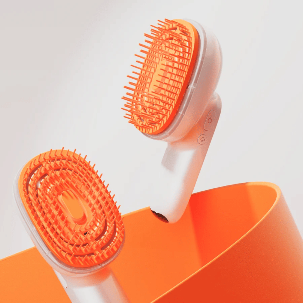 LILYEVE GrowTurn Brush Steam Booster – spazzola elettrica per il cuoio capelluto con testina arancione