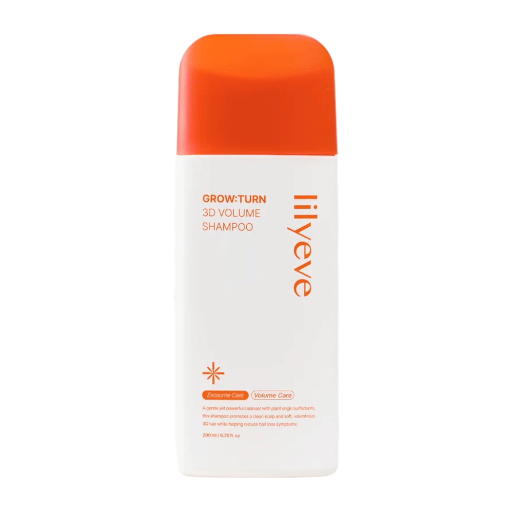 LILYEVE Grow:Turn Exosome 3D Volume Brush Shampoo con applicatore a spazzola integrato per un'applicazione facile