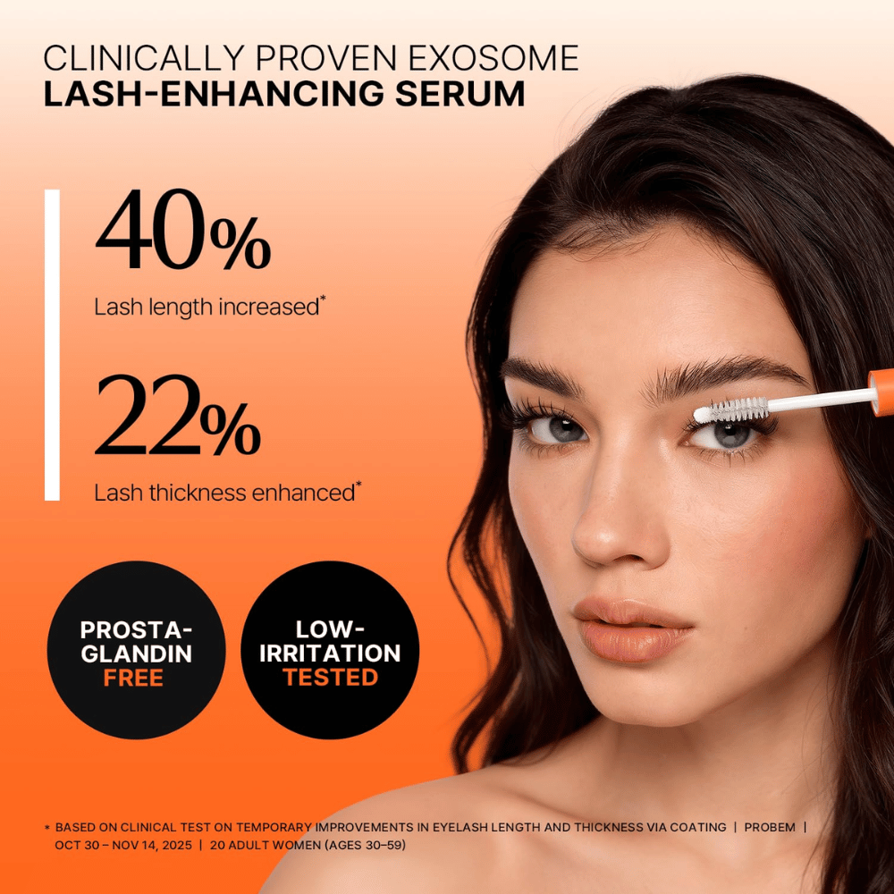 LILYEVE Grow Turn Exosome Dual Lash Serum – siero per ciglia clinicamente testato per ciglia più lunghe e folte.