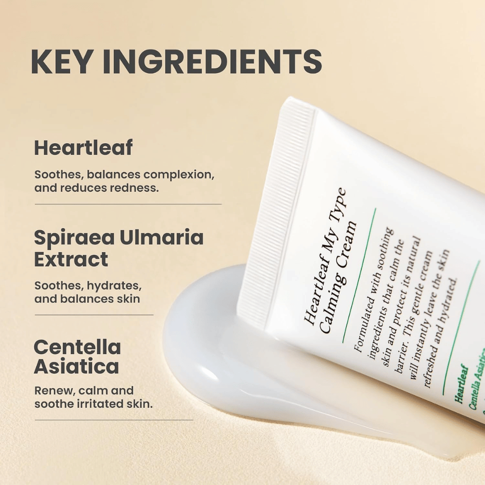 AXIS-Y Heartleaf My Type Calming Cream – ingredienti chiave con heartleaf e centella asiatica