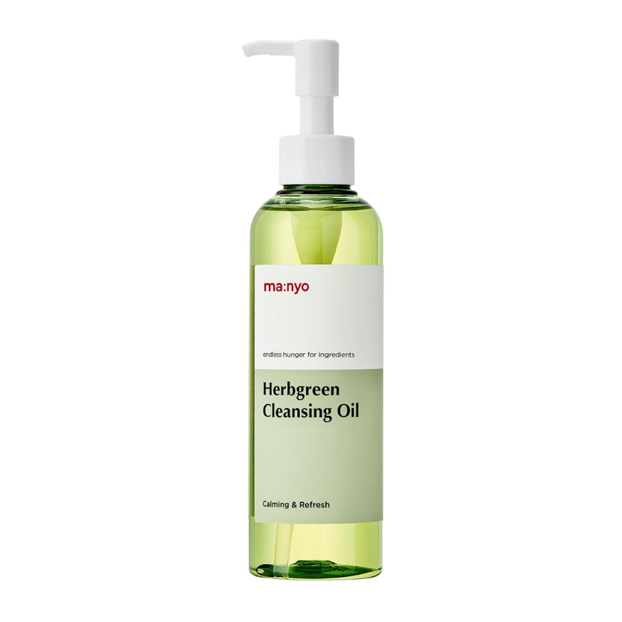 ma:nyo Herbgreen Cleansing Oil olio detergente con pompa, delicato olio detergente che rimuove il trucco e pulisce efficacemente i pori