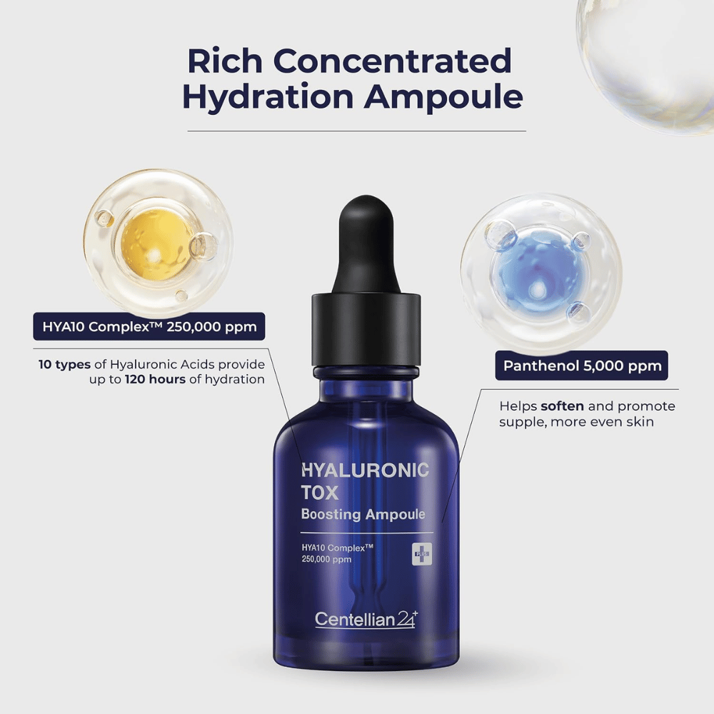 3. Centellian24 Hyaluronic Tox Boosting Ampoule – siero con 10 tipi di acido ialuronico e pantenolo