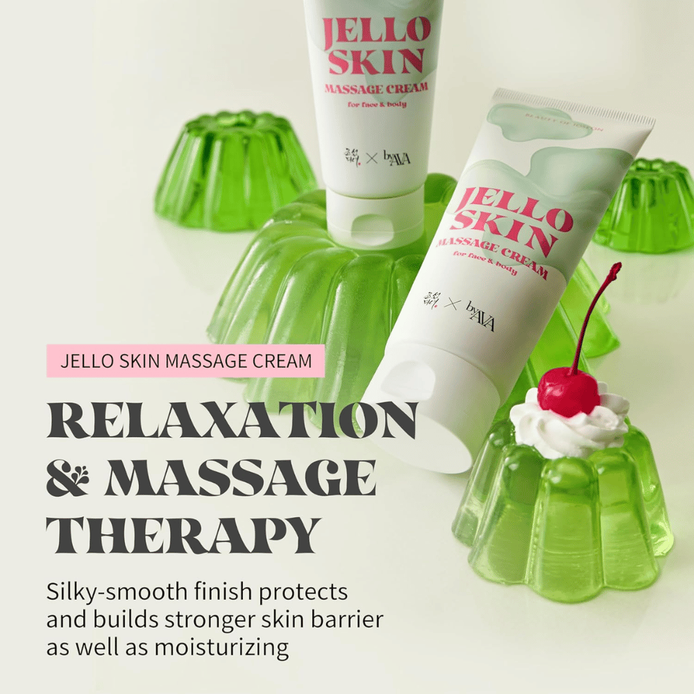 Beauty of Joseon Jello Skin Massage Cream per un massaggio rilassante di viso e corpo che idrata e rafforza la barriera cutanea.