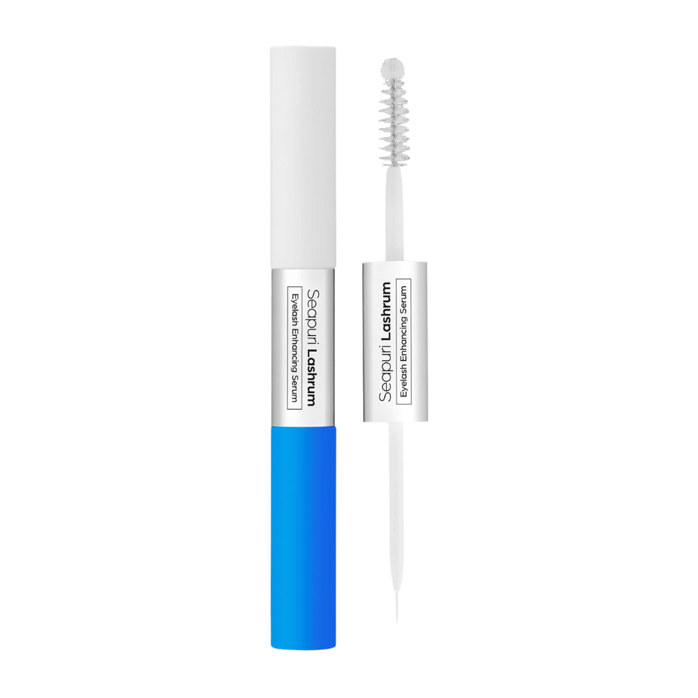 Seapuri Lashrum Eyelash Enhancing Serum con pennello e custodia. Siero nutriente che rinforza e allunga le ciglia.