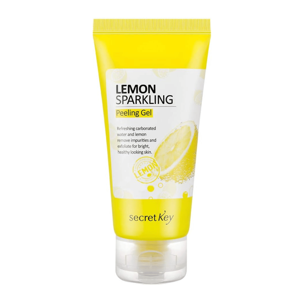 Secret Key Lemon Sparkling Peeling Gel – gel peeling coreano con acido carbonico ed estratto di limone che pulisce i pori e uniforma il tono della pelle.