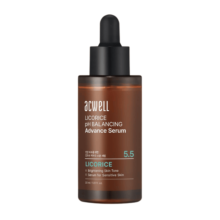 Immagine del prodotto pulita e scontornata di Acwell Licorice pH Balancing Advance Serum su sfondo chiaro.