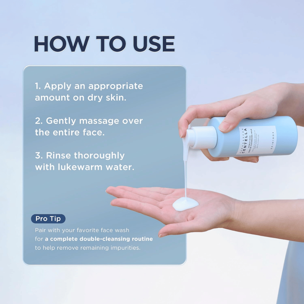 SKIN1004 Madagascar Centella Hyalu-Cica Gentle Cleansing Milk – come usare il latte detergente