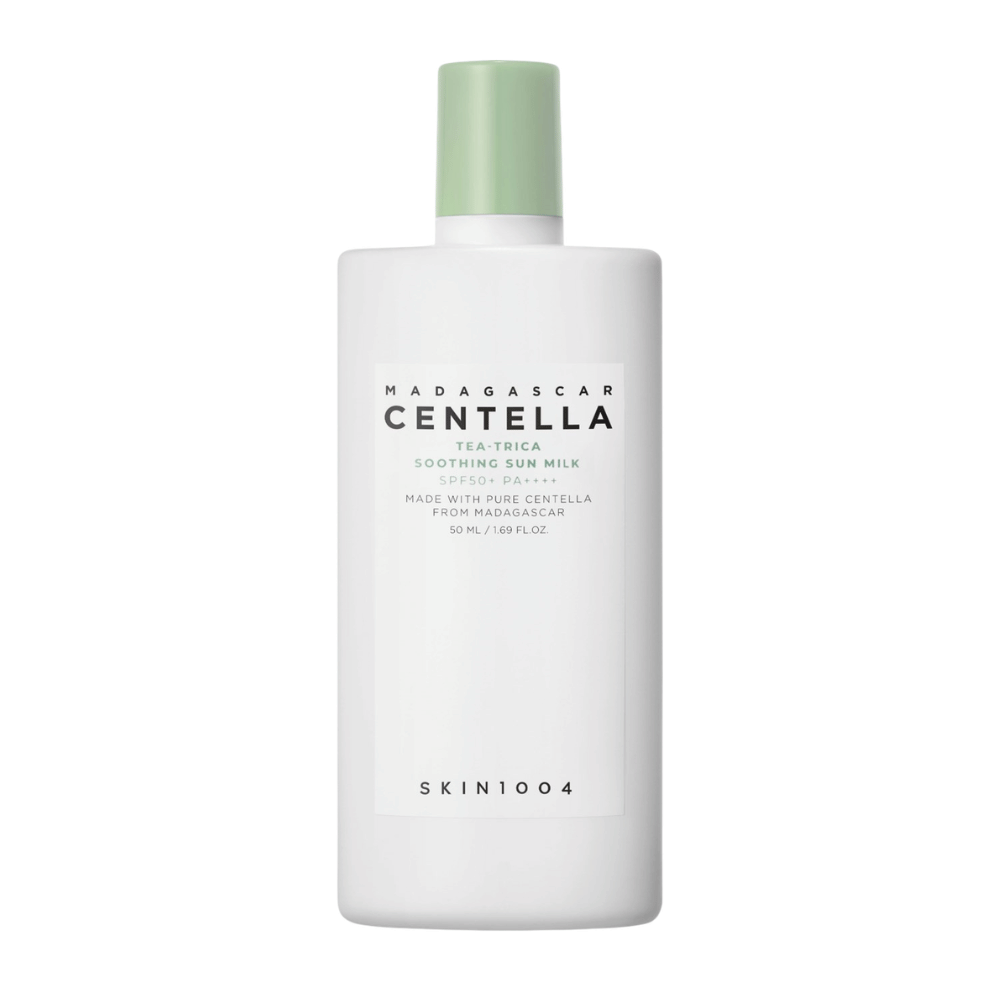 SKIN1004 Madagascar Centella Tea-Trica Soothing Sun Milk SPF50+ PA++++ crema solare con Centella Asiatica e Tea Tree