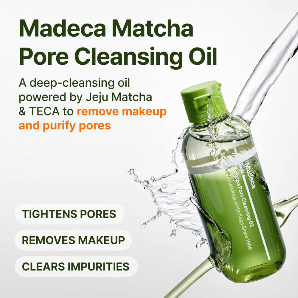 Centellian24 Madeca Matcha Pore Cleansing Oil con matcha di Jeju per una pulizia profonda dei pori