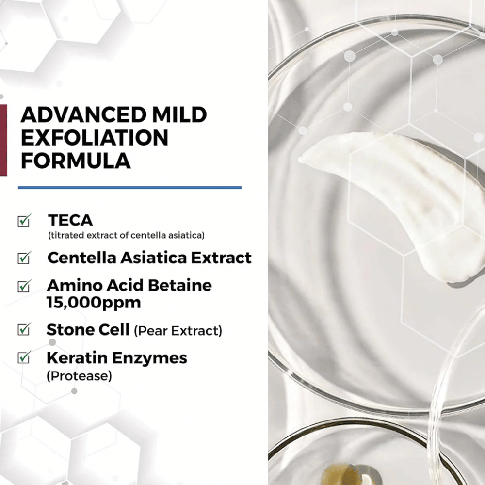 Centellian24 Madeca Amino Acid Cleansing Foam ingredienti – formula esfoliante delicata con TECA, estratto di Centella Asiatica, amminoacidi ed enzimi di cheratina che aiutano a pulire la pelle delicatamente e a rimuovere le cellule morte della pelle.