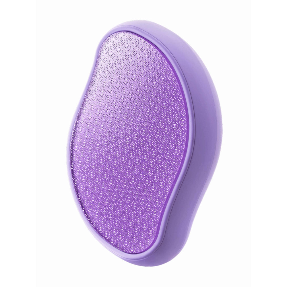 2. Baren Magic Glass Stone Foot File – primo piano della superficie abrasiva strutturata della lima per piedi viola per un’esfoliazione delicata dei talloni
