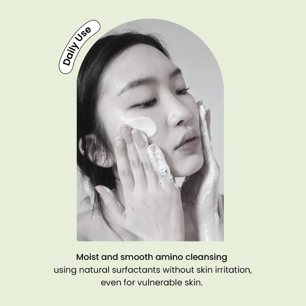 Heimish Matcha Biome Amino Acne Cleansing Foam – delicato detergente viso quotidiano con amminoacidi e matcha per pelle sensibile e incline all'acne