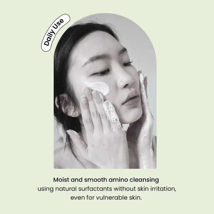 Heimish Matcha Biome Amino Acne Cleansing Foam – delicato detergente viso quotidiano con amminoacidi e matcha per pelle sensibile e incline all'acne