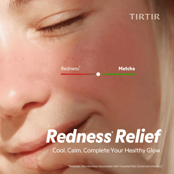 TIRTIR Matcha Calming Cream riduce rossore e irritazione, lenisce la pelle sensibile e dona un incarnato più uniforme ed equilibrato.