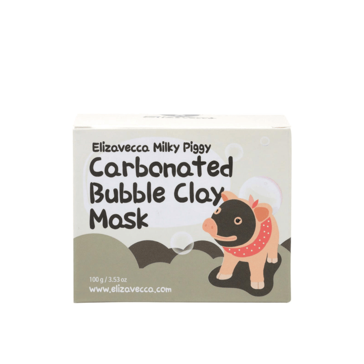 Elizavecca Milky Piggy Carbonated Bubble Clay Mask 100 g – maschera coreana frizzante con carbonato e argilla che pulisce a fondo i pori e rimuove il sebo in eccesso.