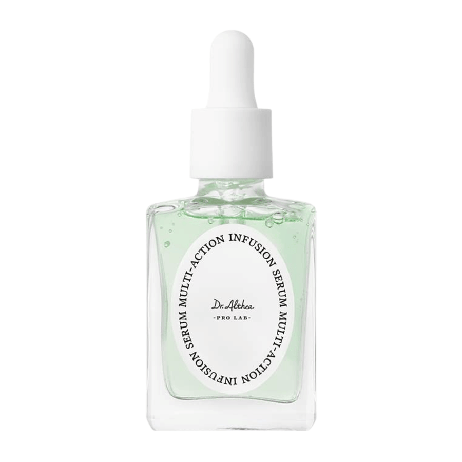 Dr. Althea Multi Action Infusion Serum – siero idratante con acido ialuronico per luminosità, tono uniforme della pelle e barriera cutanea rinforzata.