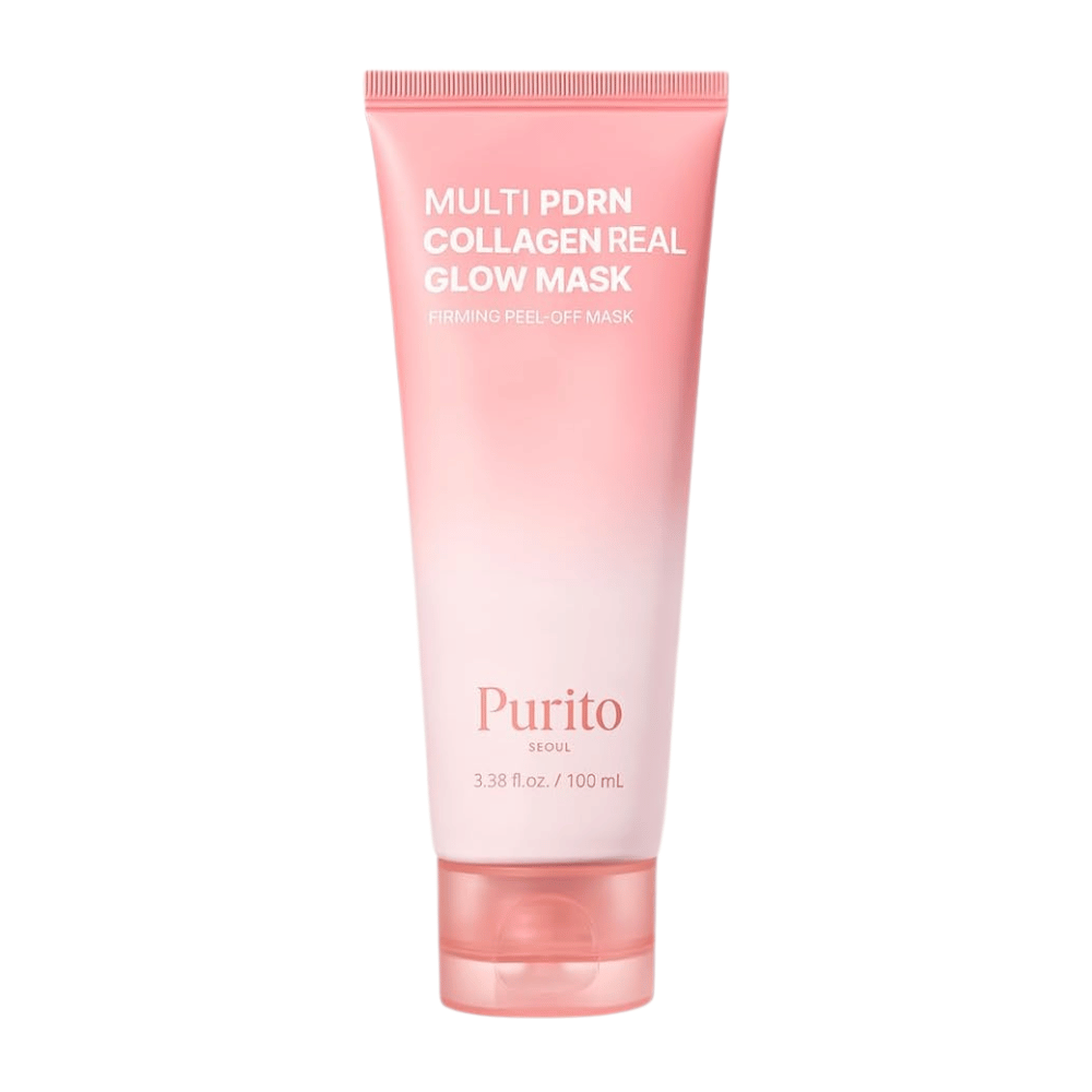 Purito SEOUL Multi PDRN Collagen Real Glow Mask 100 ml – immagine del prodotto di una maschera peel-off rosa in tubo