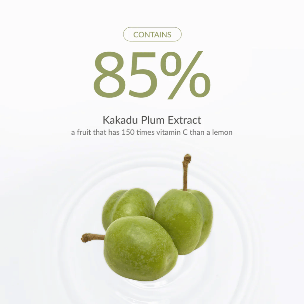 Dr. Althea Natural Radiance Essence con 85% di Estratto di Prugna Kakadu, ricco di vitamina C per donare luminosità, uniformare il tono della pelle e potenziare la luminosità.