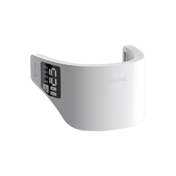 Immagine del prodotto di Beaund Neckcera senza cinturino. Il dispositivo ergonomico per il collo è progettato per adattarsi comodamente alla zona del collo durante il trattamento.