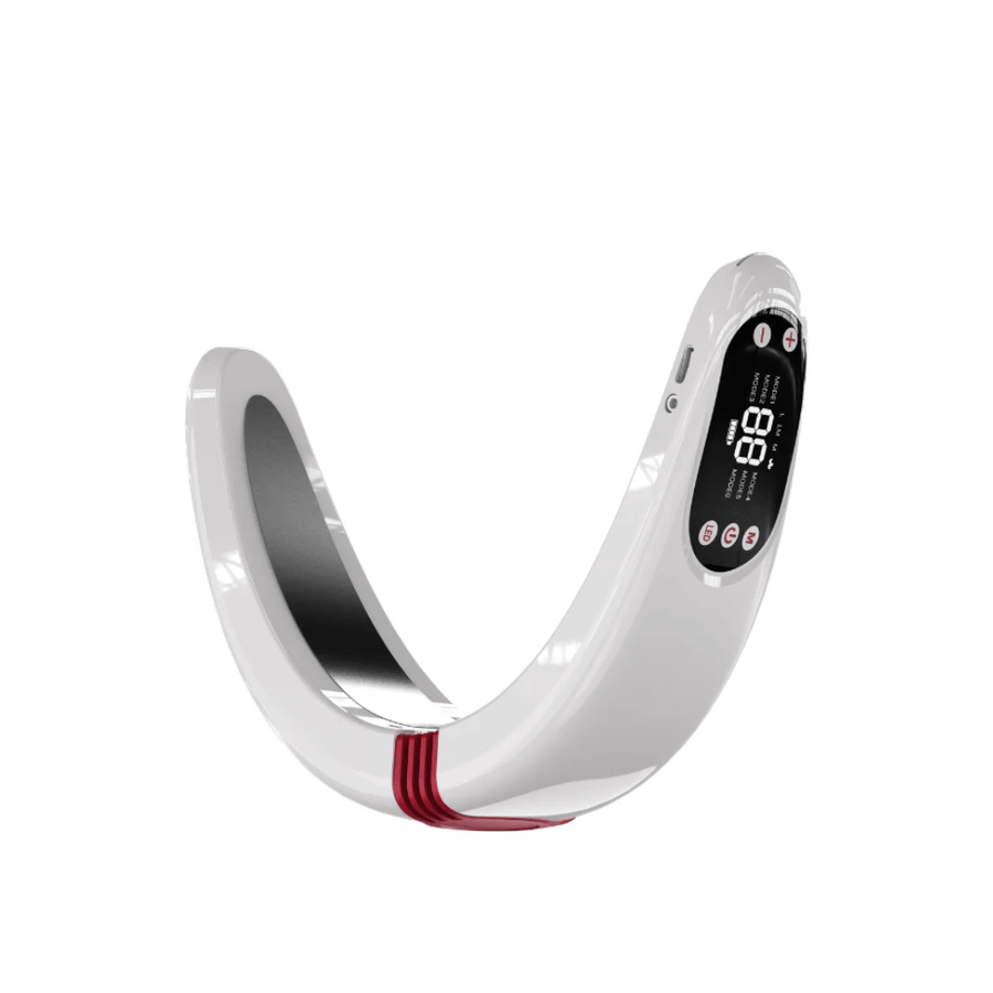 Immagine del prodotto di Beaund Nmode Pro con focus sulla superficie liscia, il display integrato e i dettagli rossi che conferiscono una sensazione moderna ed elegante.
