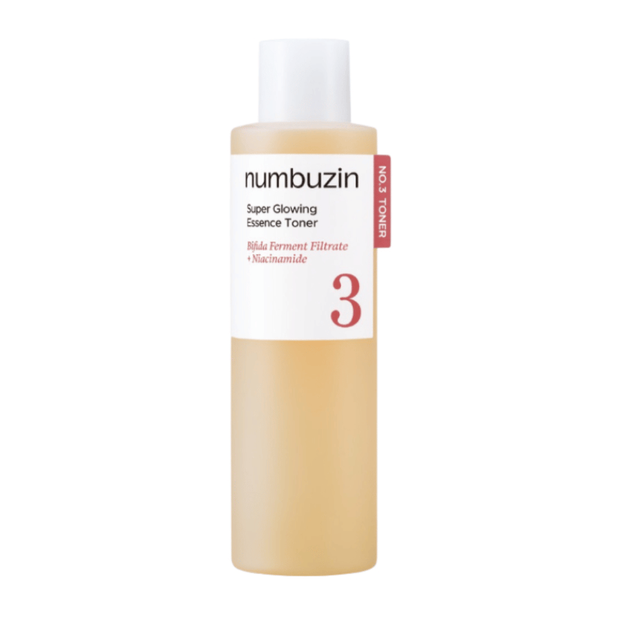 Numbuzin No.3 Super Glowing Essence Toner – illuminante tonico viso con filtrato di fermento bifida e niacinamide.