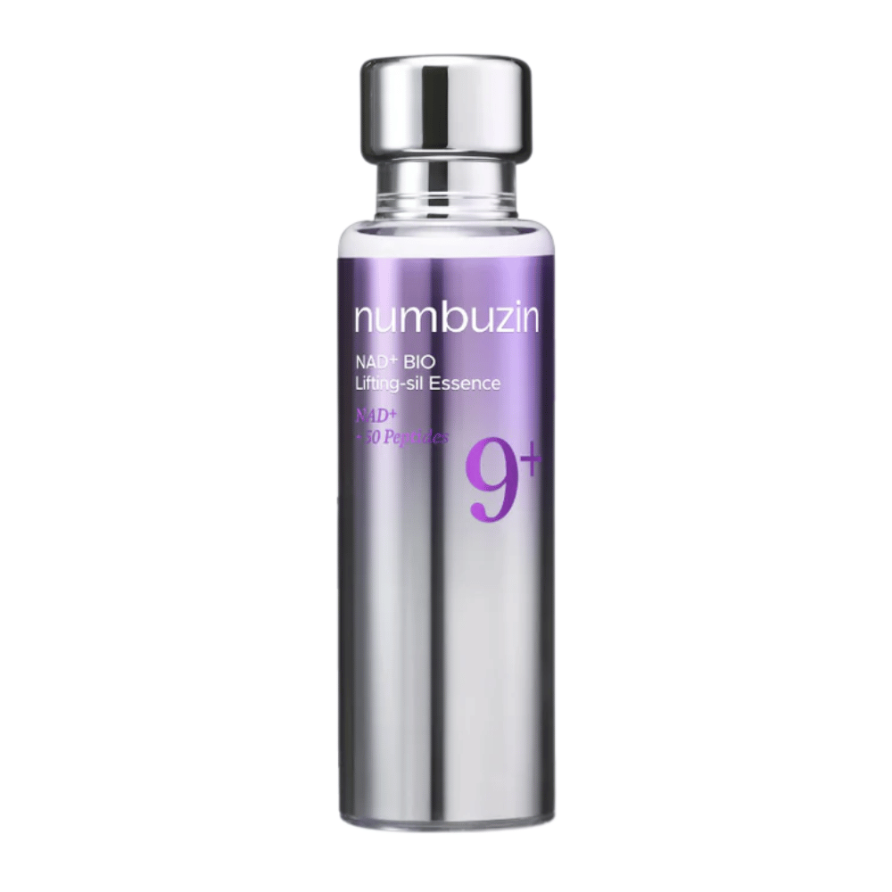 Numbuzin No.9 NAD+ Bio Lifting-sil Essence – lifting-essence coreano che migliora l'elasticità della pelle e dona un tono della pelle più uniforme e pieno.