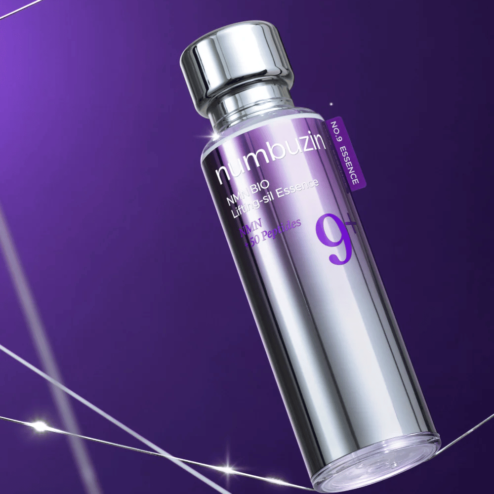 Numbuzin No.9 NAD+ Bio Lifting-sil Essence – lussuoso anti-age essence con 50 peptidi e NAD+ per una pelle più soda e giovane.