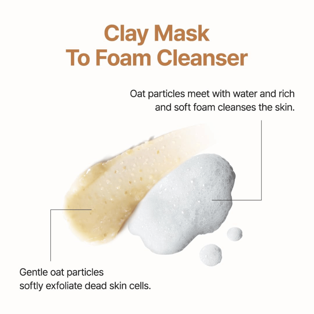 Purito SEOUL Oat In Gentle Exfoliating Face Cleanser – delicato detergente viso esfoliante con avena che si trasforma da crema a schiuma morbida