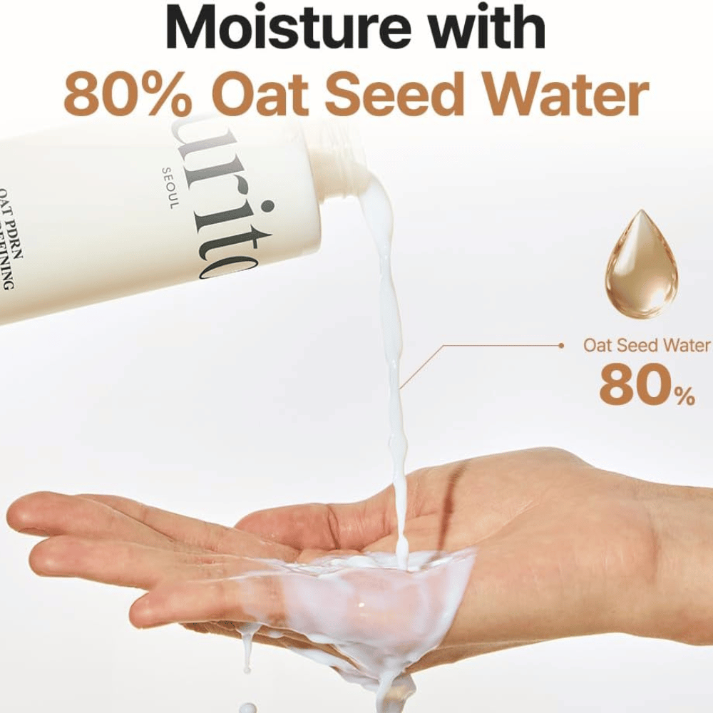 Purito SEOUL Oat PDRN Gentle Refining Toner con 80% di acqua di semi d'avena – tonico idratante e lenitivo per pelle sensibile e incline all'acne
