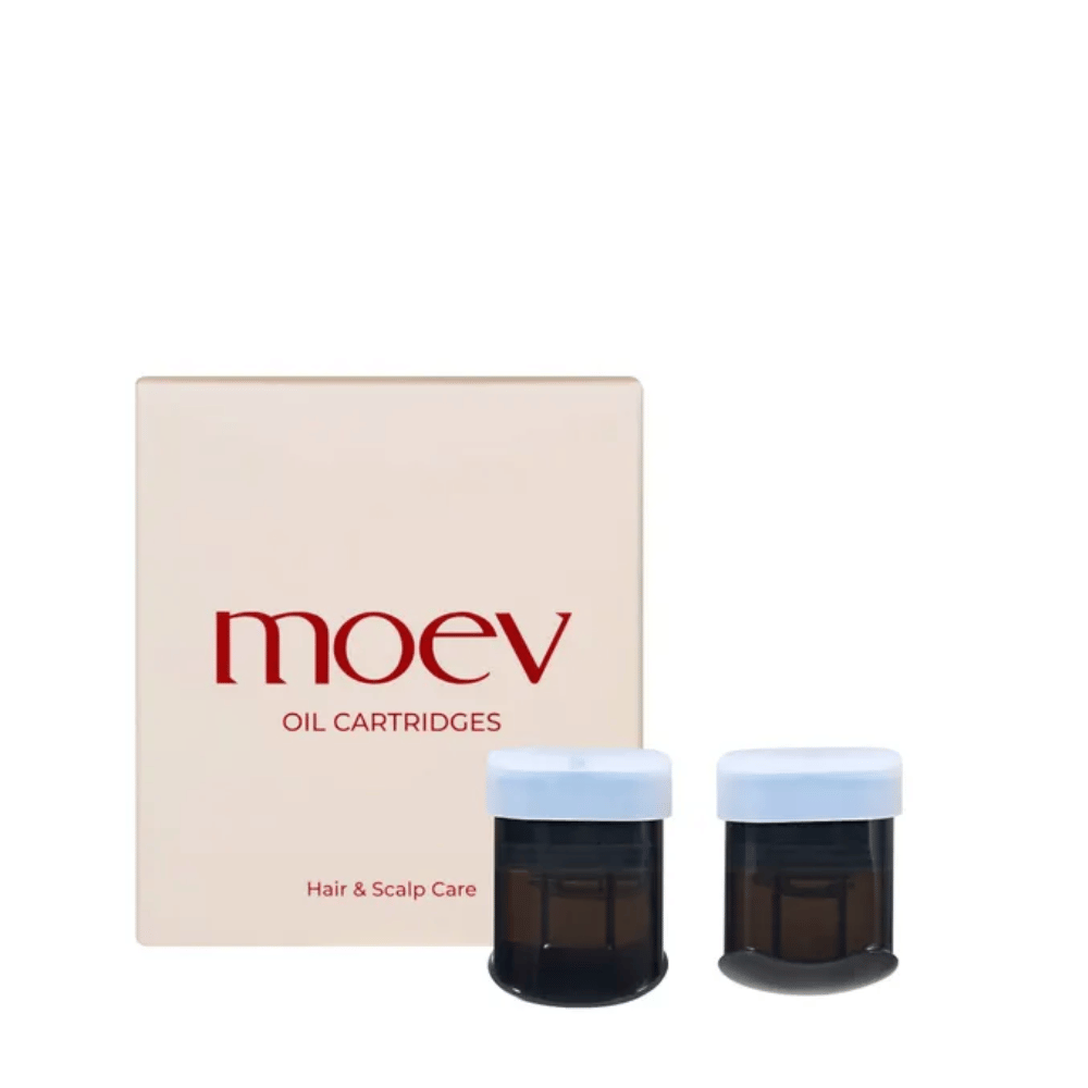 MOEV Oil Cartridges Set – cartucce di ricarica per la cura dei capelli e del cuoio capelluto, arricchite con oli naturali e ingredienti attivi.