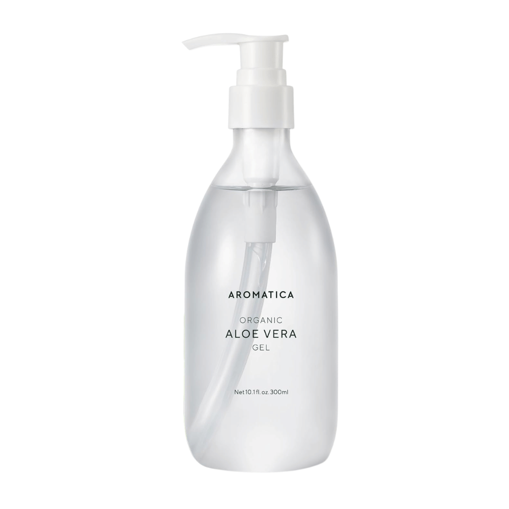 1. AROMATICA Organic Aloe Vera Gel 300 ml – immagine del prodotto con flacone a pompa