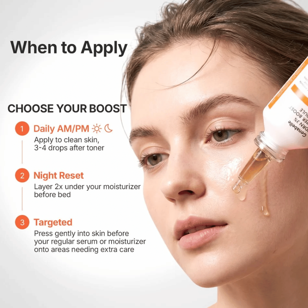 Genabelle PDRN 3% Hyper Boost Ampoule si applica sulla pelle per una cura intensiva della barriera cutanea