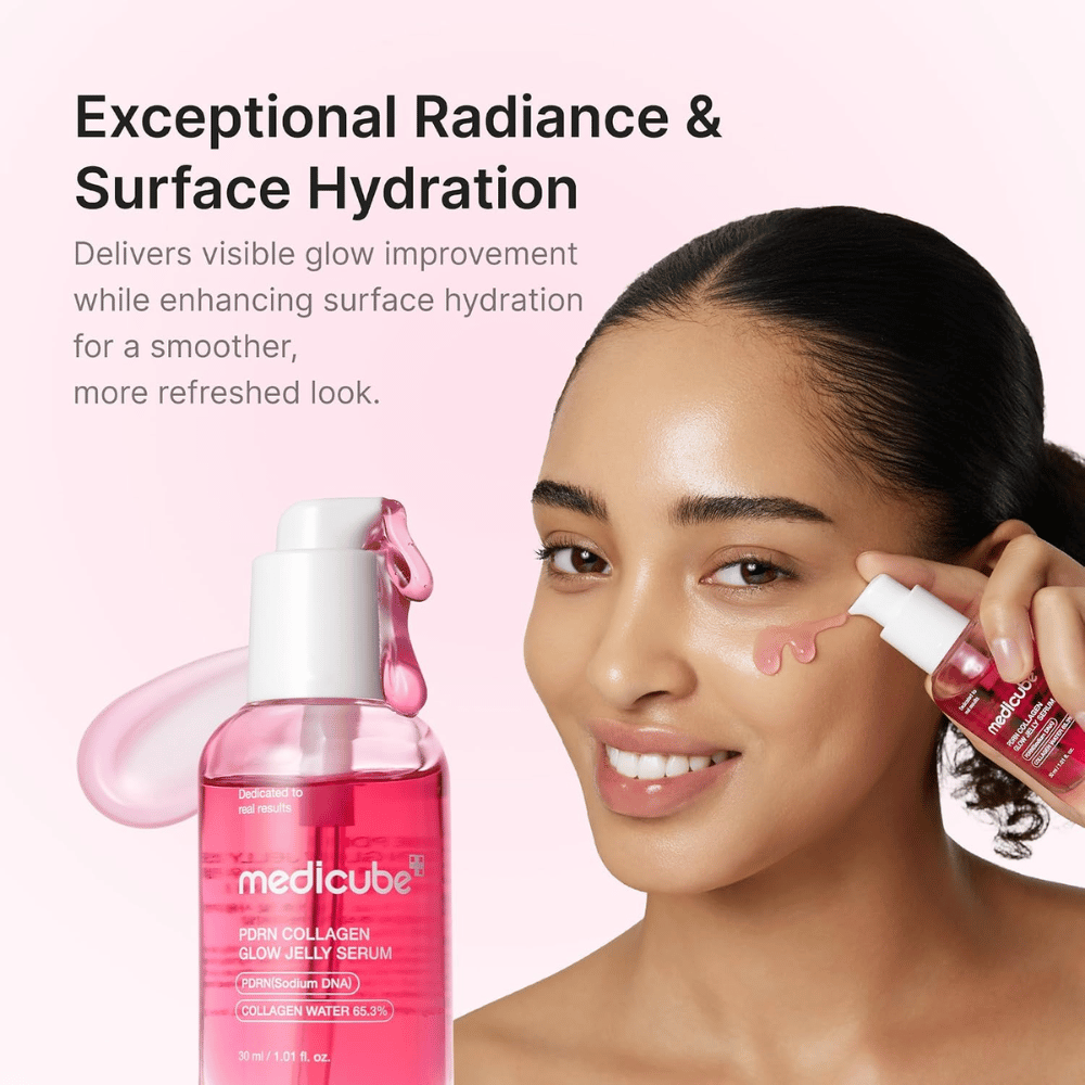 Medicube PDRN Collagen Glow Jelly Serum che dona alla pelle idratazione intensa e glow naturale