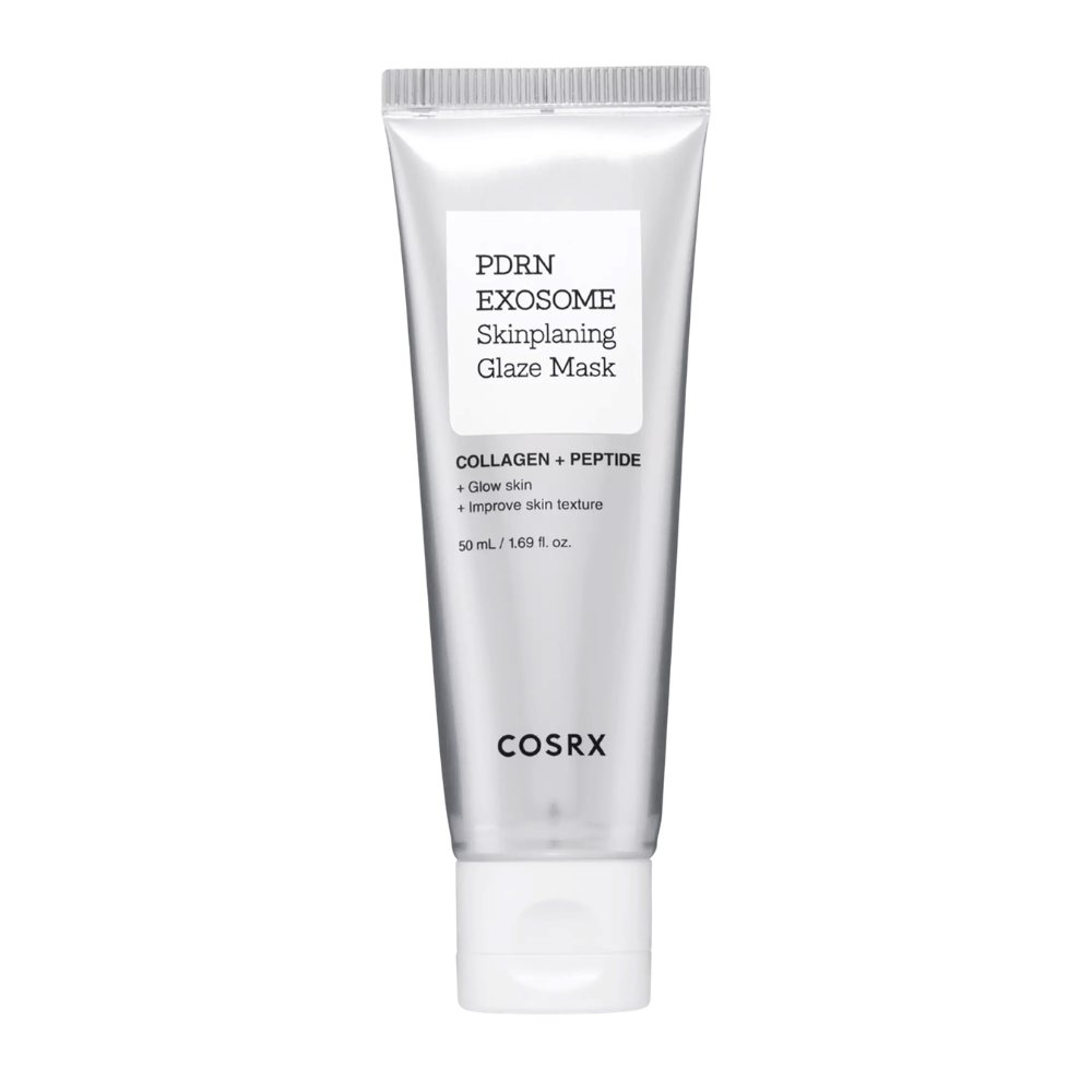 COSRX PDRN EXOSOME Skinplaning Glaze Mask – maschera viso con PDRN e peptidi che idratano, uniformano la grana della pelle e donano luminosità.