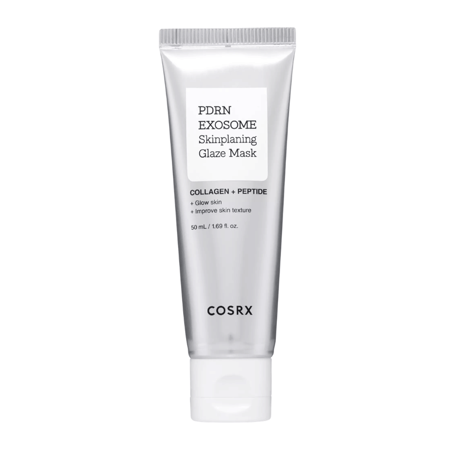 COSRX PDRN EXOSOME Skinplaning Glaze Mask – maschera viso con PDRN e peptidi che idratano, uniformano la grana della pelle e donano luminosità.