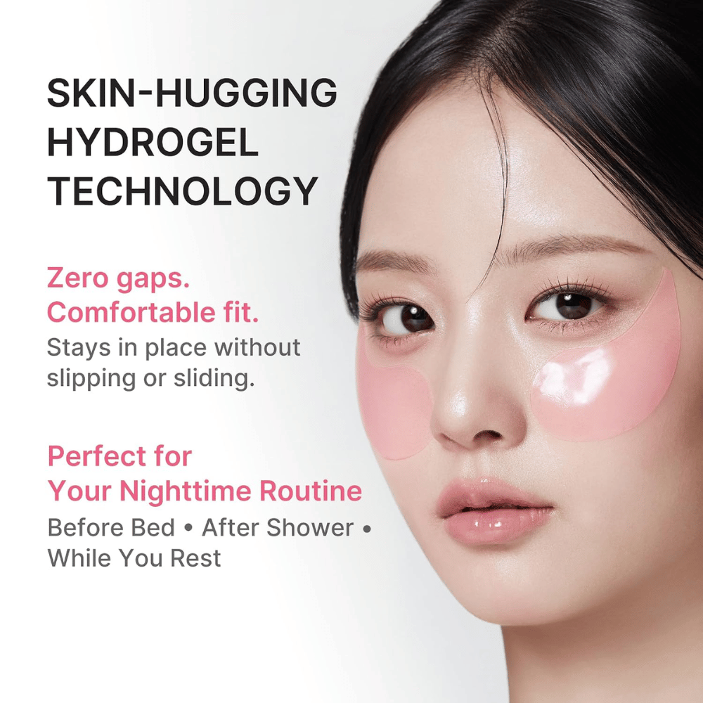 2. Medicube PDRN Pink Caffeine Collagen Eye Patch – patch occhi rosa in idrogel che si adattano comodamente sotto gli occhi