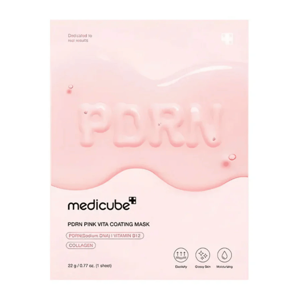  Immagine semplice del prodotto di Medicube PDRN Pink Vita Coating Mask in confezione rosa.