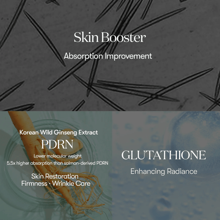 VT Cosmetics PDRN Reedle Shot 100 skin booster con ginseng PDRN e glutatione che rafforza la barriera cutanea e dona maggiore luminosità ed elasticità
