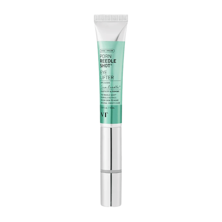 VT Reedle Shot Eye Lifter con PDRN, niacinamide e ceramidi che rafforzano la barriera cutanea e donano luminosità e tonicità al contorno occhi