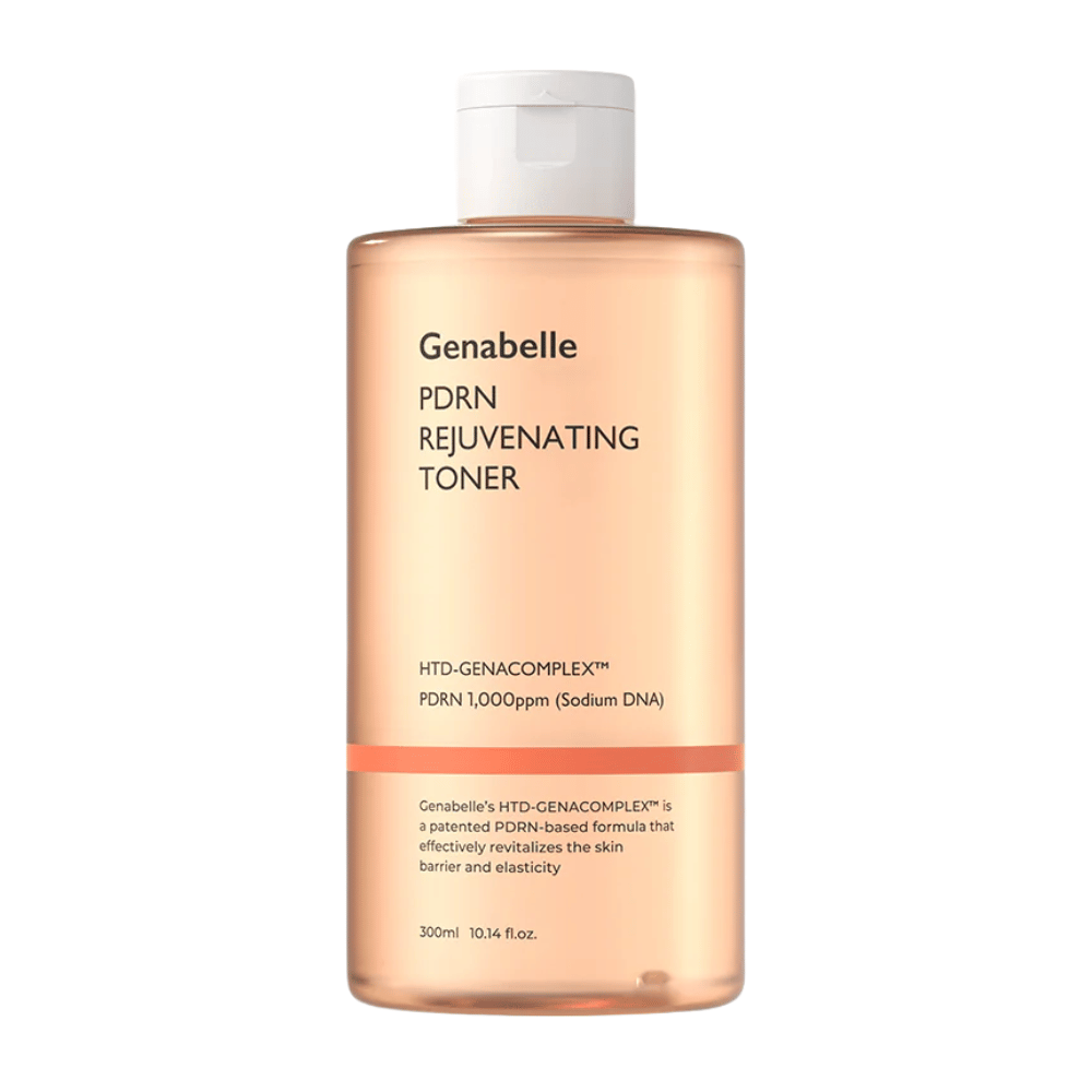 Genabelle PDRN Rejuvenating Toner 300 ml con PDRN e niacinamide per una pelle idratata, morbida e più elastica.