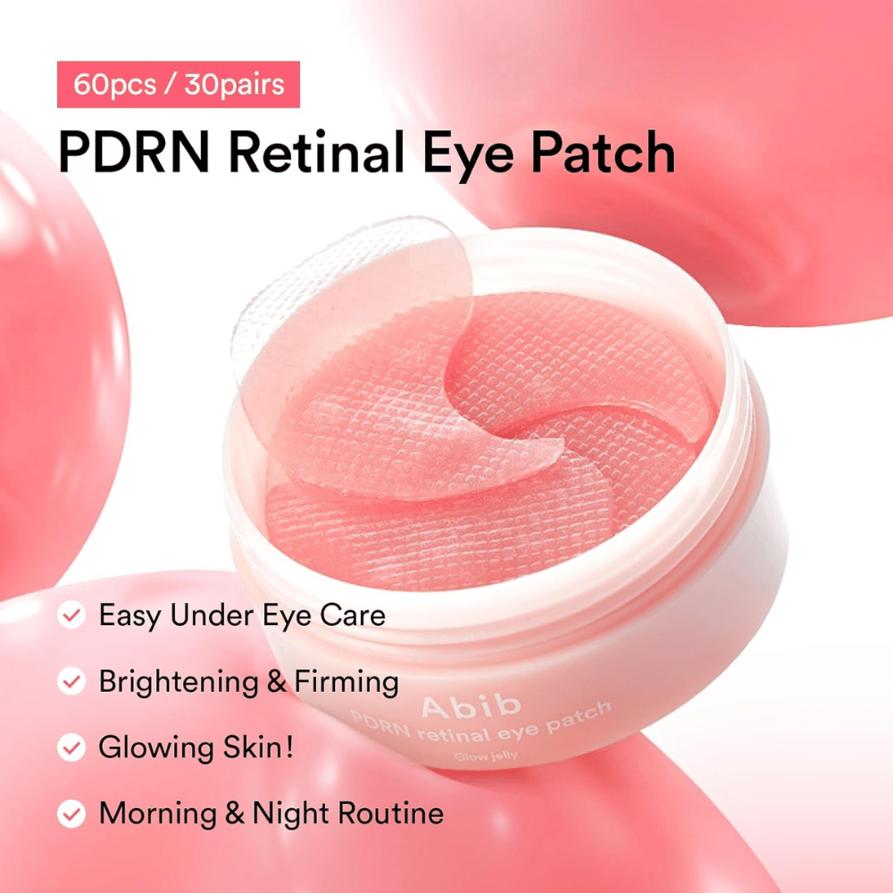 Abib PDRN Retinal Eye Patch Glow Jelly 60 patch per idratazione, rassodamento e luminosità – perfetto per la routine mattutina e serale.