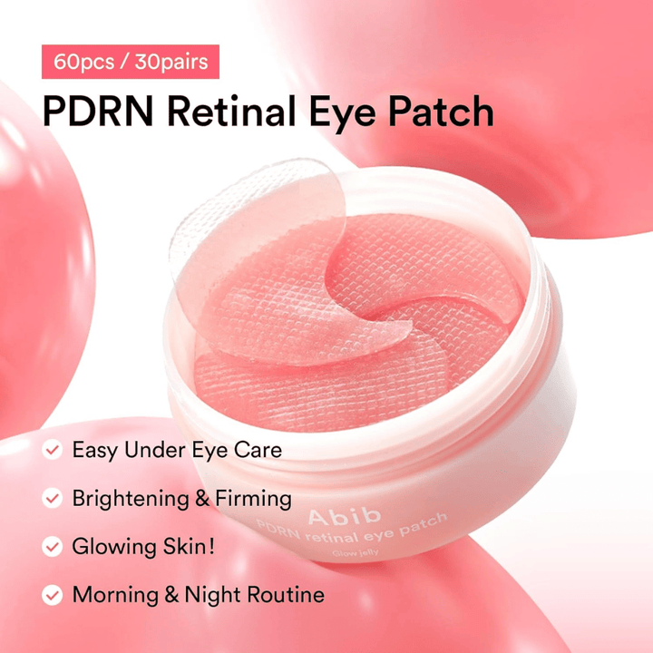 Abib PDRN Retinal Eye Patch Glow Jelly 60 patch per idratazione, rassodamento e luminosità – perfetto per la routine mattutina e serale.